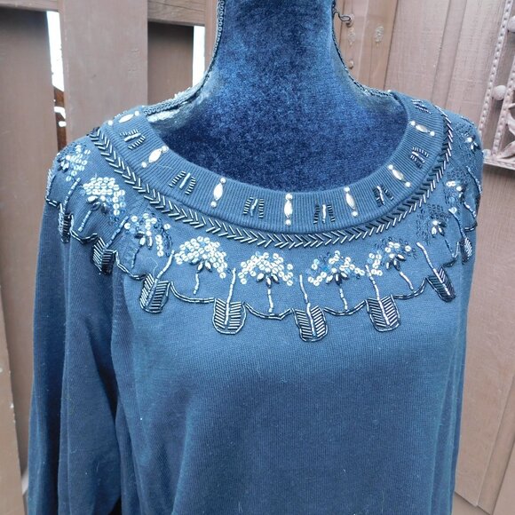 RSVP Sweaters - RSVP By Talbots 3X Beaded Embellished Super Soft Sweater NWT NEW $149